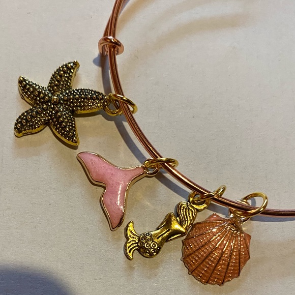 “Pink Mermaid” Rose Gold Expandable Bracelet - Picture 2 of 3